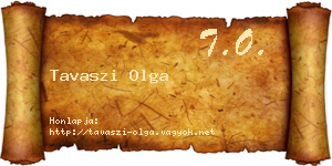 Tavaszi Olga névjegykártya